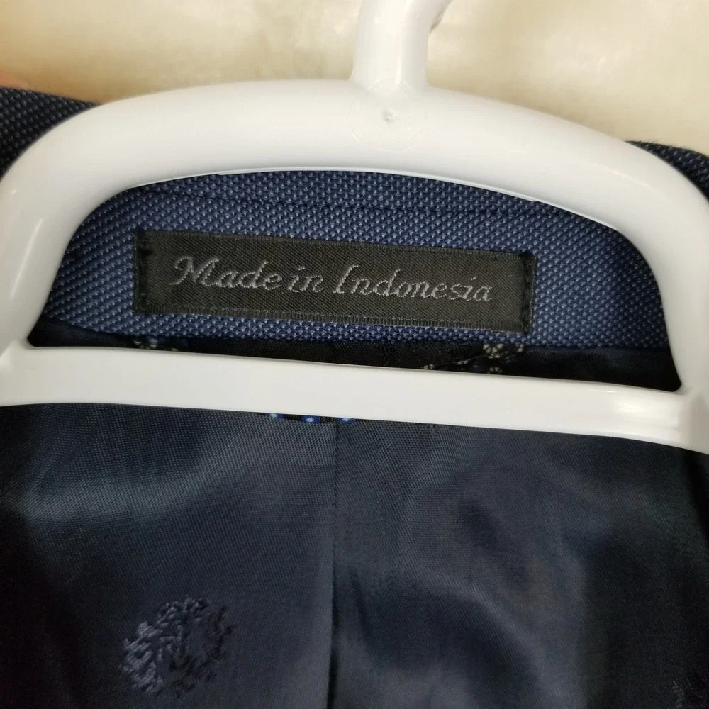 Lauren Ralph Lauren Mens 42R Blue Wool Blend 2 Button Sport Coat Blazer‎ 42 R